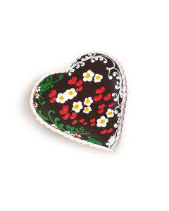 Cuore decorato fondente medio